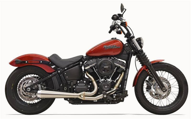 Bassani Xhaust Road Rage 2 Into 1 Exhaust - Stainless - M8 Softail Street Bob Low Rider Slim Fat Bob