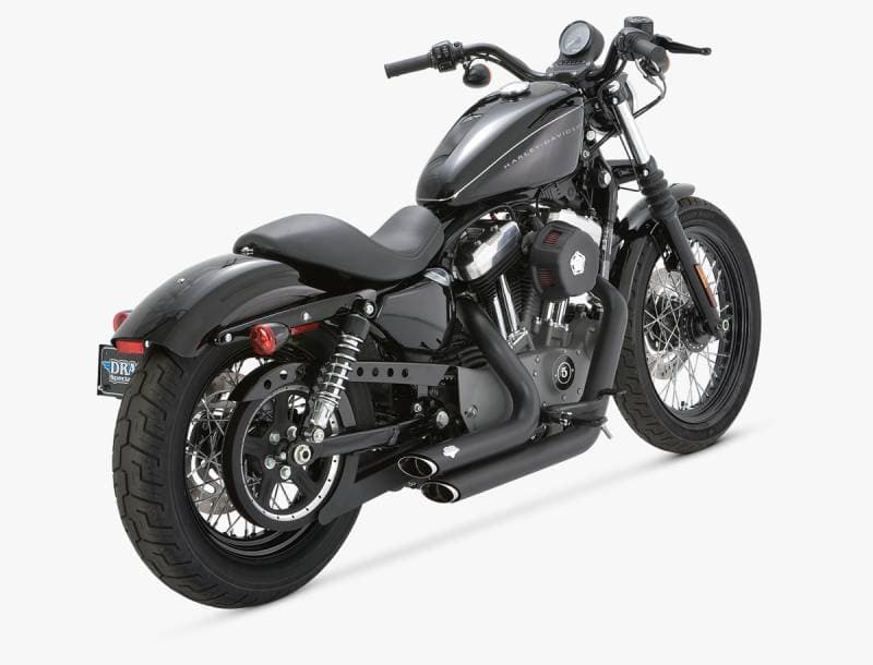 Vance & Hines - Shortshots Staggered -  Black - 2004-2013 Sportster