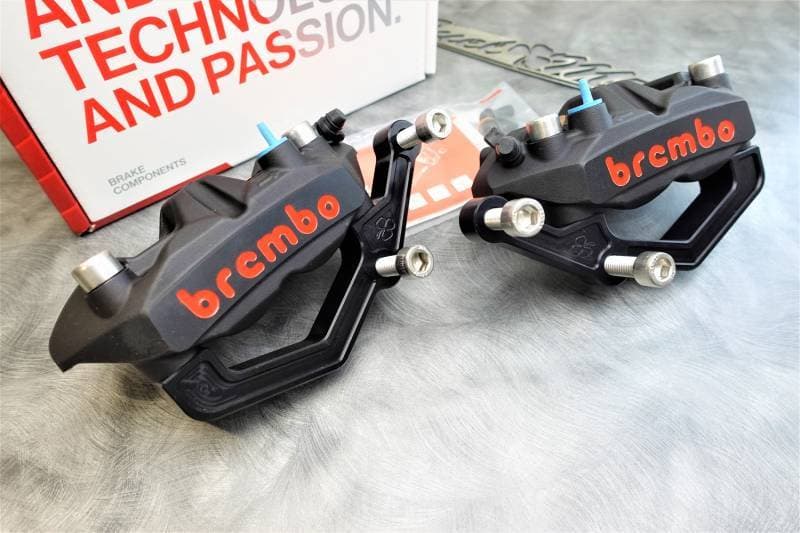 Brembo M4 Monobloc Radial Front Caliper Black Conversion Kit Harley Touring & M8 Softail