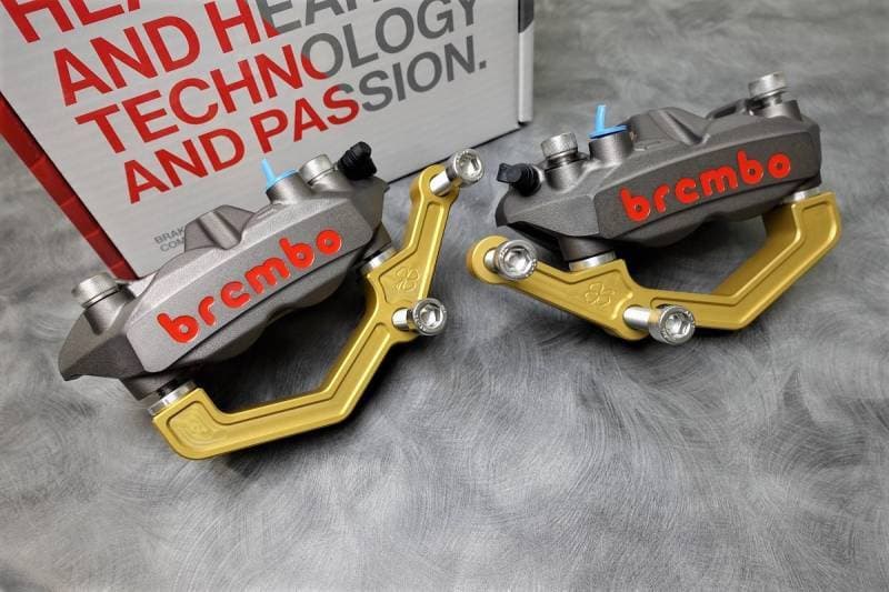 Brembo M4 Monobloc Radial Front Caliper Titanium Conversion Kit Harley Touring & M8 Softail