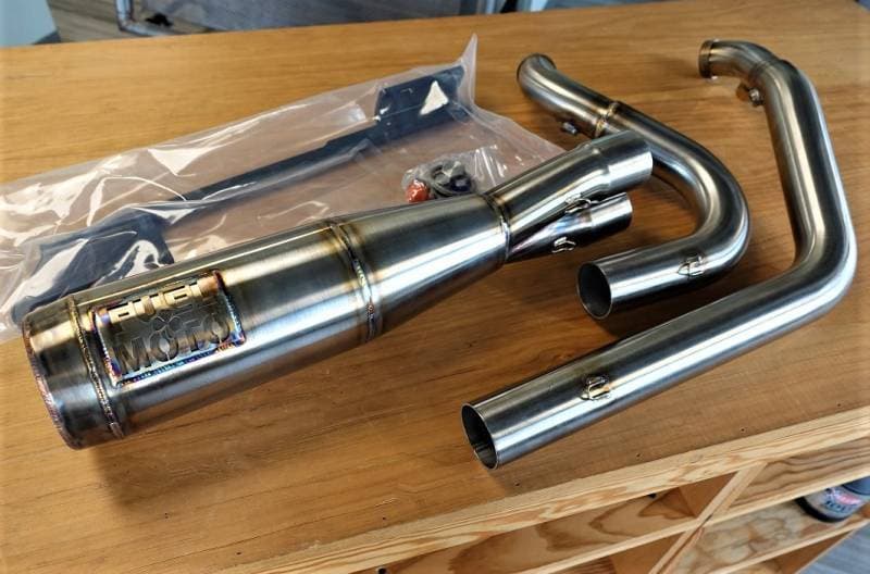 Fuel Moto Contender 2 Into 1 Exhaust Stainless Softail 00-17 Twin Cam