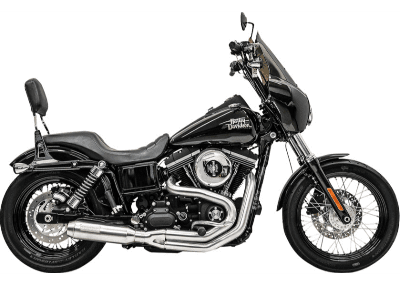 Bassani Xhaust 2 Into 1 Mid-Length Super Bike Exhaust - Stainless - Dyna