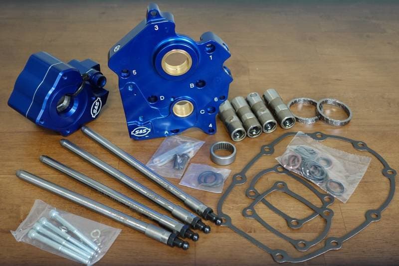 Complete Cam Chest Kit Milwaukee-8 Engines Twin/Center Cooled with S&S Cam Plate/Pump