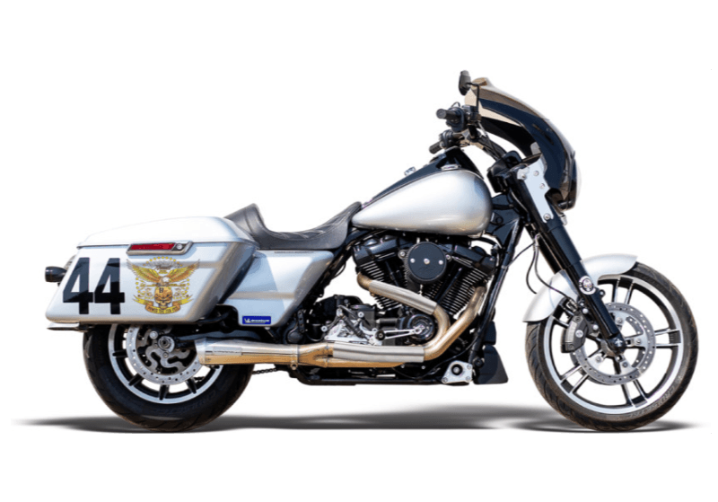 Bassani Xhaust Competition 2 Race Exhaust - Chrome - M8 Touring with Mid Controls