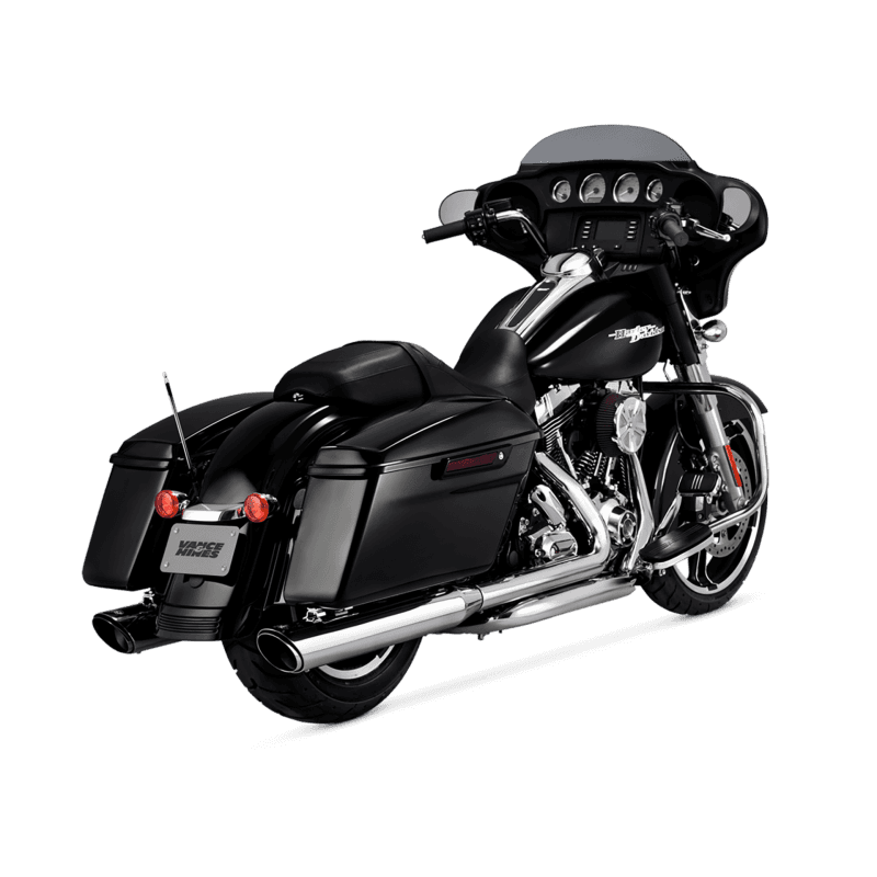 Vance & Hines Twin Slash Round Slip-On Muffler - Chrome - M8 Touring