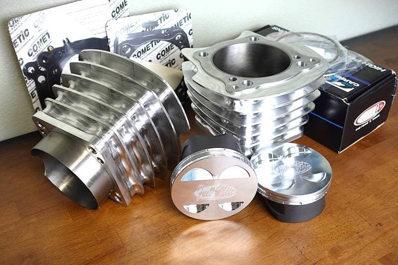 Fuel Moto M8 128" Piston & MotorWitch Billet Cylinder Big Bore Kit 114 117 Engines