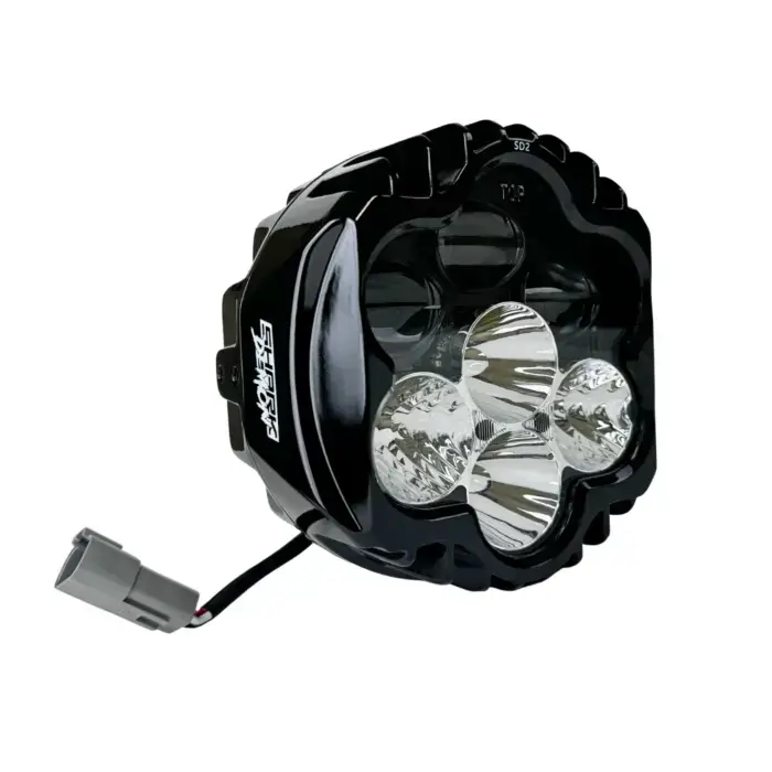 Custom Dynamics Shark Demon 2 Headlight - 1994-Up Batwing & Road King
