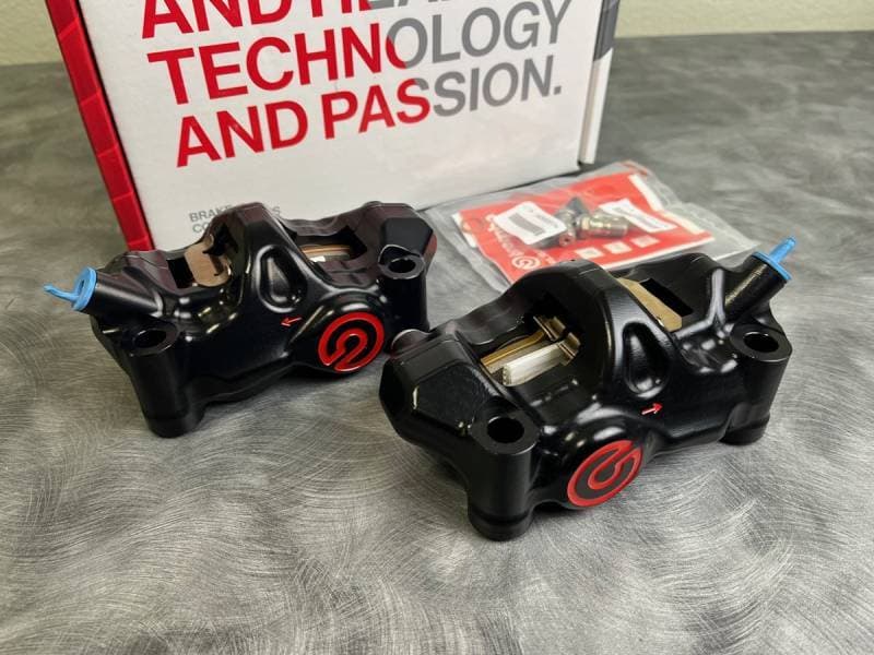 Brembo Billet 484 Cafe Billet Front Caliper Kit Harley CVO ST